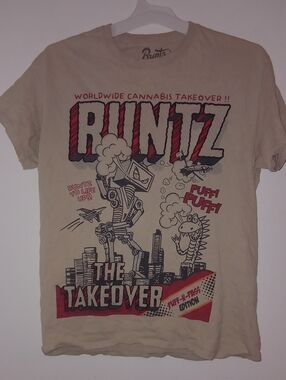 Runtz Worldwide Takeover Grafic Tee Puff Puff Pass Size M